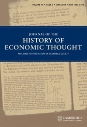 Journal Of The History Of Economic Thought