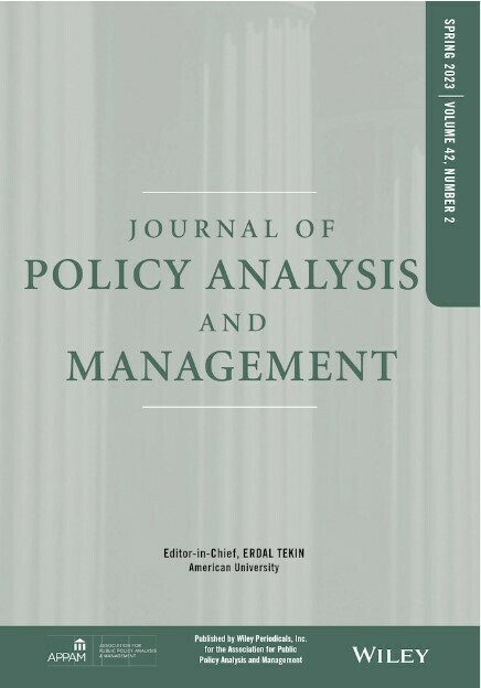Journal Of Policy Analysis And Management